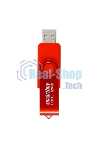 Флешка USB R/W SmartBuy Twist Red (SB128Gb3TWR), 128Gb, USB 3.0, R/W 90/40, красный