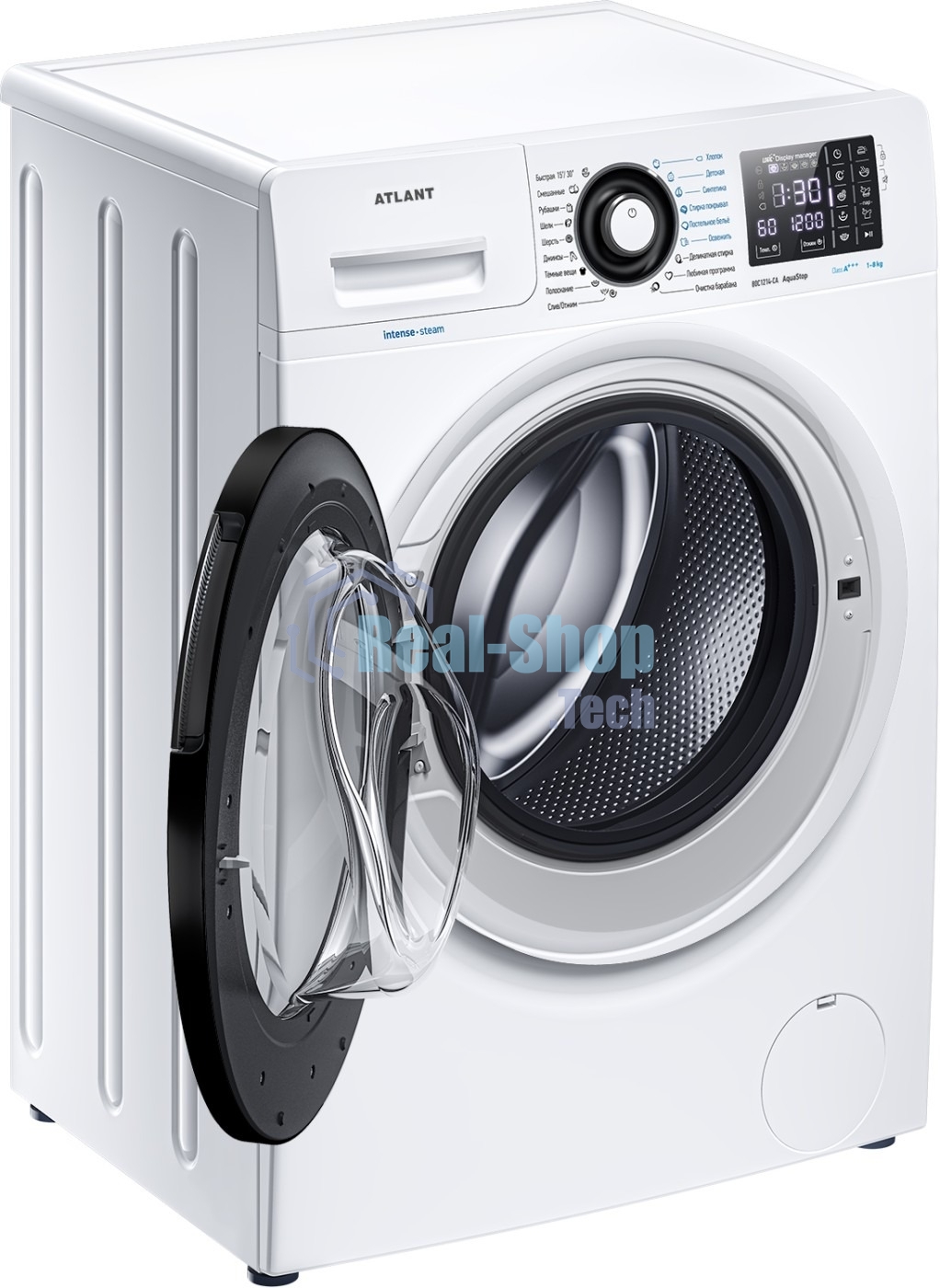 Стиральная машина Атлант СМА 80С1214-CA-02 белая, загрузка фронтальная 8кг, 1200 об/мин., класс: A
