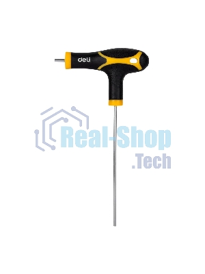 Набор шестигранных ключей Deli DL233108 8 шт. Материал: CR-V. Спецификация: 2x75 мм/2,5x75 мм/3x100 мм/4x100 мм/5x150 мм/6x150 мм/8x200 мм/10x200 мм. Удобная рукоять.