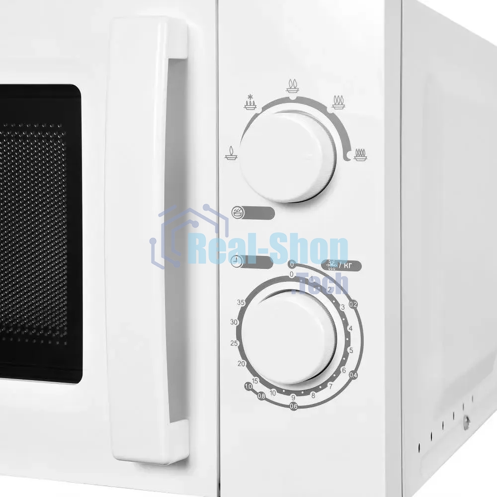 Микроволновая печь Hyundai HYM-M2005 белый, 20 л, 700 Вт, переключатели - поворотный механизм