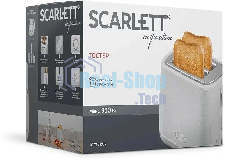 Тостер Scarlett Inspiration SC-TM11067 930Вт белый