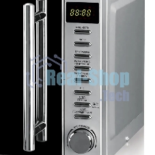 Микроволновая печь BBK 20MWS-721T/BS-M серебристый, 20 л, 700 Вт, переключатели - кнопки, поворотный механизм