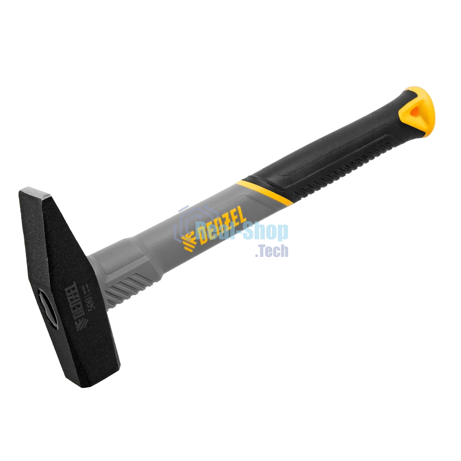 Молоток слесарный Denzel 500 г, кованый, фибергласовая рукоятка c TPR покрытием