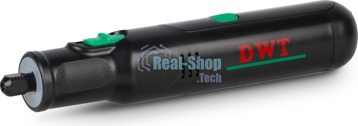 Прямошлифовальная машина (гравер) аккумуляторный DWT AGSP-07 TB /до 5000-30000 об.в мин/цанга 3.2 мм/6 скоростей/LED-подсветка/1.1 А·ч Li-ion/Type-C/черный (AGSP-07 TB)