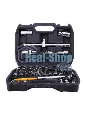 Набор торцевых головок и ключей 32 шт Deli DL1032 1/2 Муфты из стали 50BV30 Cr-V. Высококачественная пластиковая коробка
