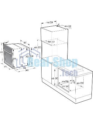 Независимая духовка Gorenje BOSX6737E09BG, встраиваемый