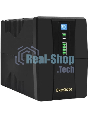 Источник бесперебойного питания ExeGate Power Back BNB-1000.LED.AVR.4C13 / 1000 ВА / 550 Вт / 4 x IEC 320 C13