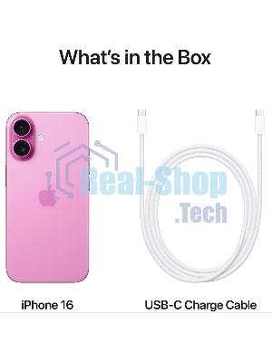 Смартфон Apple iPhone 16, 8/256Gb, розовый