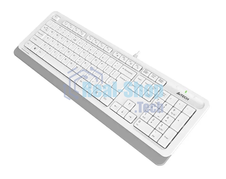 Клавиатура проводная A4Tech Fstyler FK10, USB, белый/серый