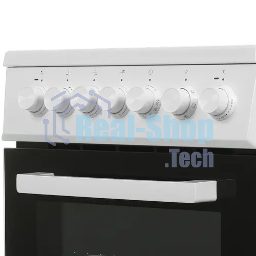 Плита электрическая Beko FSE57110GW белый, конфорок 4 шт, духовка 55 л, гриль, 50 см x 85 см x 60 см