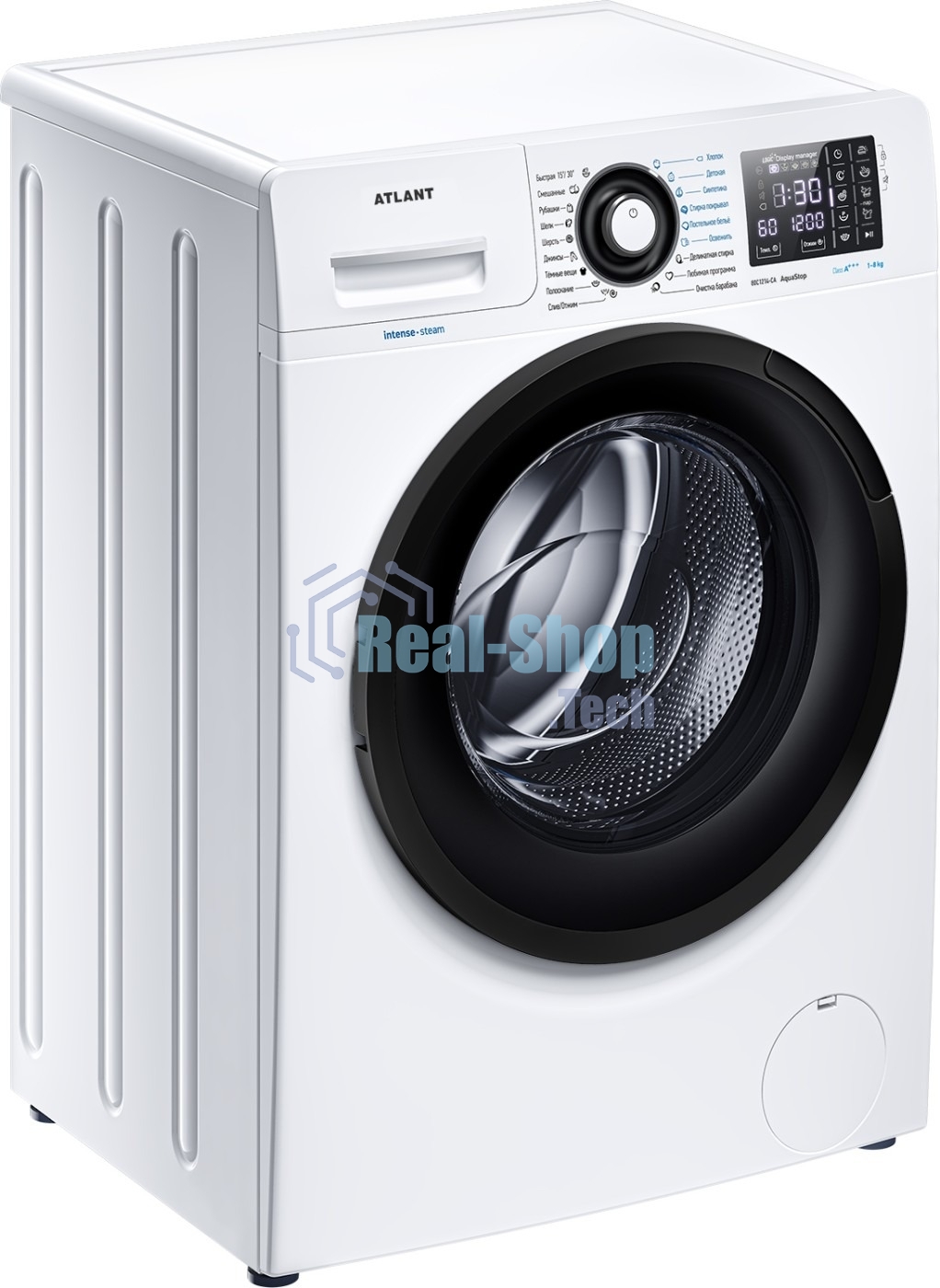 Стиральная машина Атлант СМА 80С1214-CA-02 белая, загрузка фронтальная 8кг, 1200 об/мин., класс: A