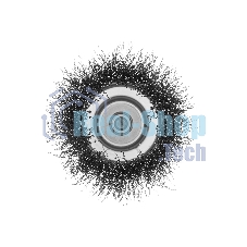 Щетка для дрели Denzel 75 мм, чашка, со шпилькой, нержавеющая витая проволока