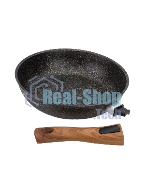 Сковорода Kukmara Granit ultra сго262а, 26 см, съемная ручка, без крышки, серый