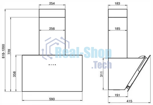 Вытяжка наклонная Elikor Антрацит 60П-650-Е3Д белый, 60 см, 650 куб. м/ч, 60 дБ