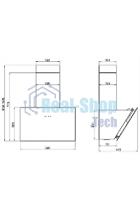 Вытяжка наклонная Elikor Антрацит 60П-650-Е3Д белый, 60 см, 650 куб. м/ч, 60 дБ
