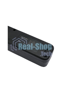 Сетевой фильтр Гарнизон 2.0 EPS-5-B-5, 5 р, 10А, 5 м, ур.защиты 2+, черный, пакет