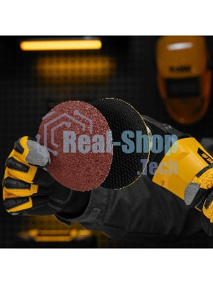 Тарелка опорная для дрели и УШМ Denzel с липучкой, 115 мм, мягкая, с адаптером c М14 на d8