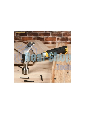 Молоток-гвоздодер Deli DL5072 450 гр, цельнокованный, прорезиненныя рукоять