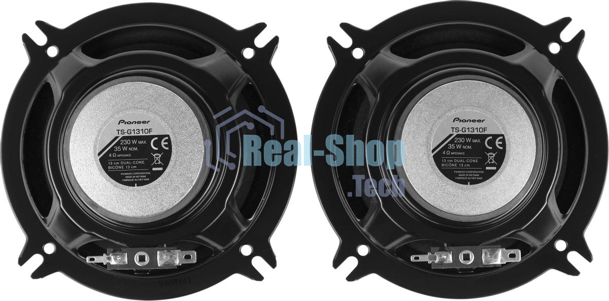 Колонки автомобильные Pioneer TS-G1310F 4Ом 13см (5дюйм) (ком.:2кол.) коаксиальные однополосные
