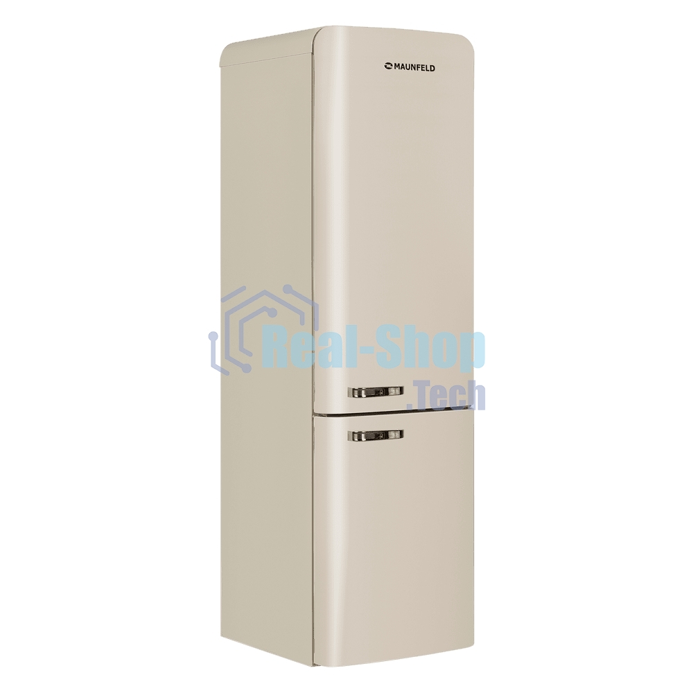 Холодильник Maunfeld MFF186NFRBG бежевый двухкамерный 181/71л морозилка снизу