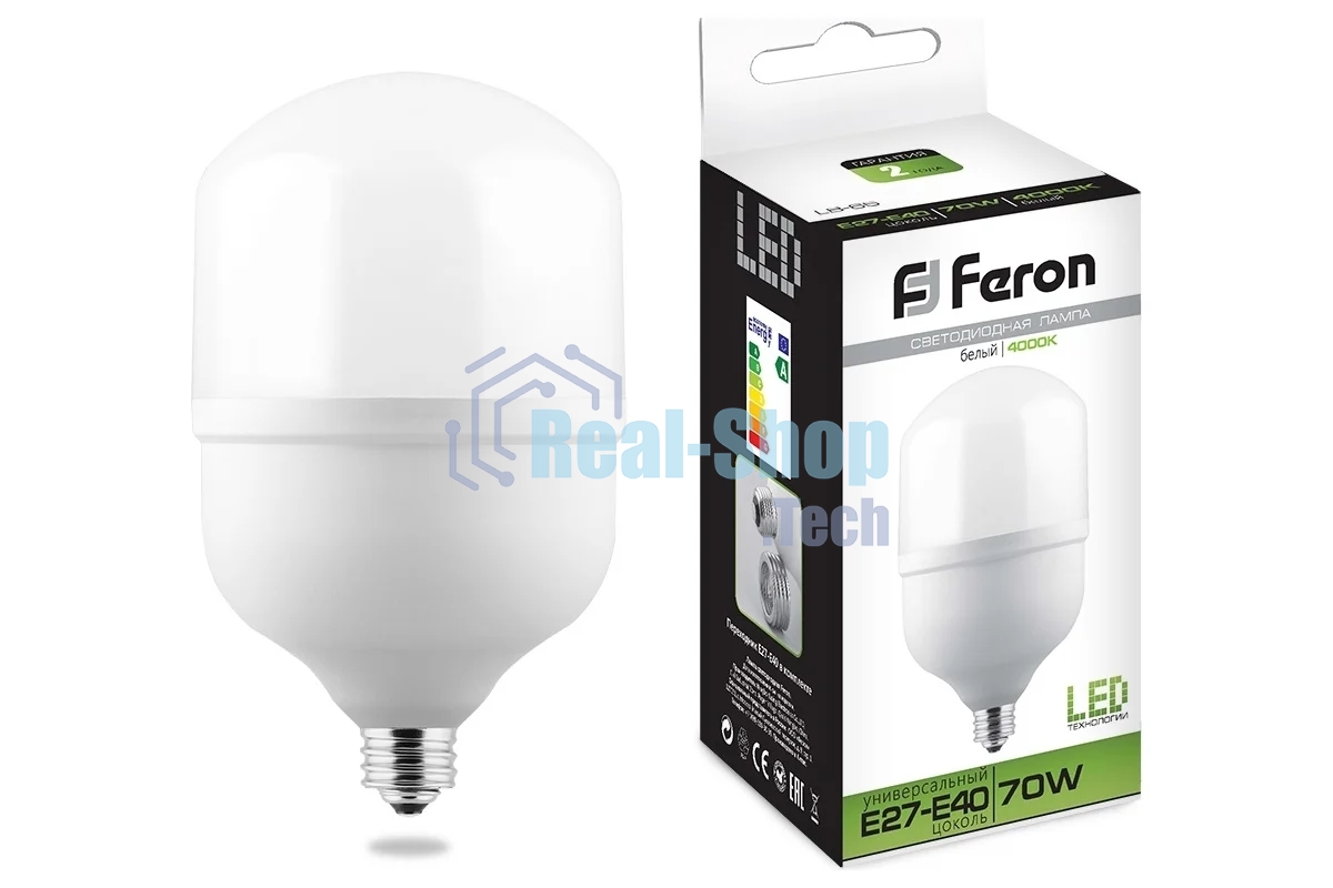 Лампа светодиодная Feron LB-65 70W 230V E40 4000K