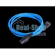 Шнур питания с фиксатором REM IEC 60320 C13/IEC 60320 C14, 10 А/250 В (3 * 1,0), 3 м, синий R-10-Cord-C13-C14-3-Blue