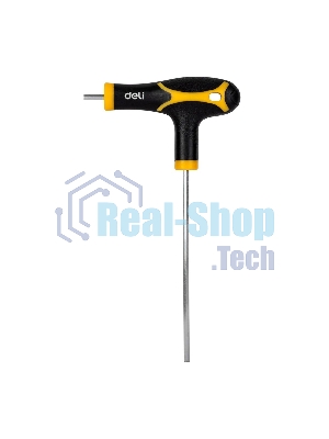 Набор шестигранных ключей Deli DL233108 8 шт. Материал: CR-V. Спецификация: 2x75 мм/2,5x75 мм/3x100 мм/4x100 мм/5x150 мм/6x150 мм/8x200 мм/10x200 мм. Удобная рукоять.