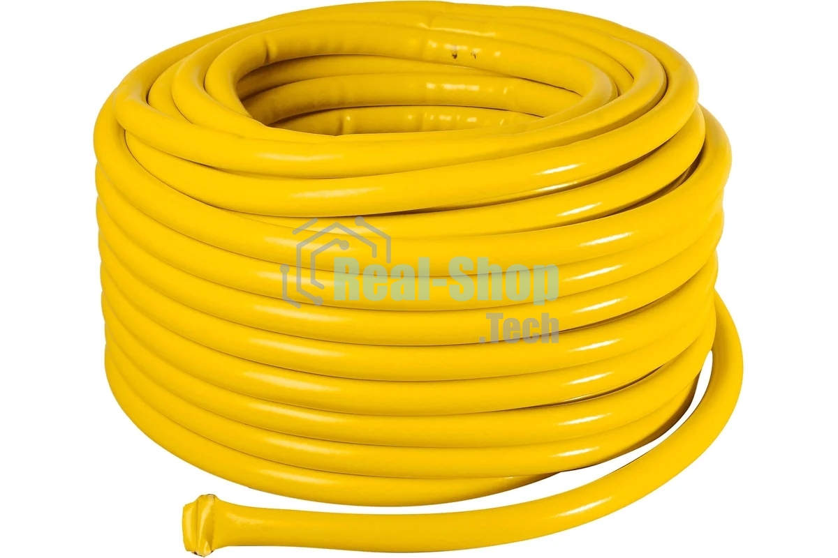 Шланг поливочный ПВХ усиленный пищевой трехслойн. армир. 3/4 50м желт. Вихрь 73/7/2/5