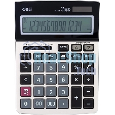 Калькулятор настольный Deli E1672C серебристый 14-разр.