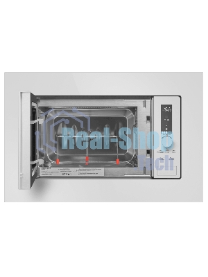 Микроволновая печь встраиваемая Maunfeld JBMO820GW01 белый, 20 л, 1080 Вт, переключатели - сенсор/поворотный механизм