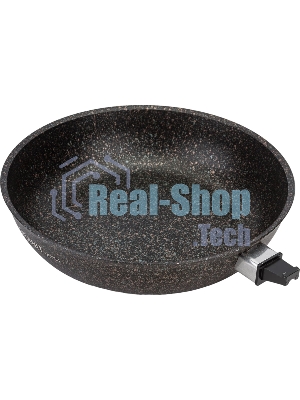 Сковорода Kukmara Granit ultra сго262а, 26 см, съемная ручка, без крышки, серый