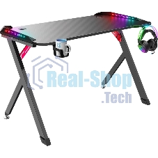 Стол игровой Defender PLATINUM RGb черный