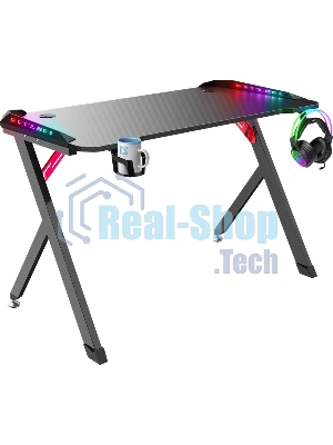 Стол игровой Defender PLATINUM RGb черный