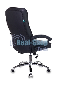 Кресло руководителя Бюрократ T-9908AXSN-AB черный, кожа, крестовина металл