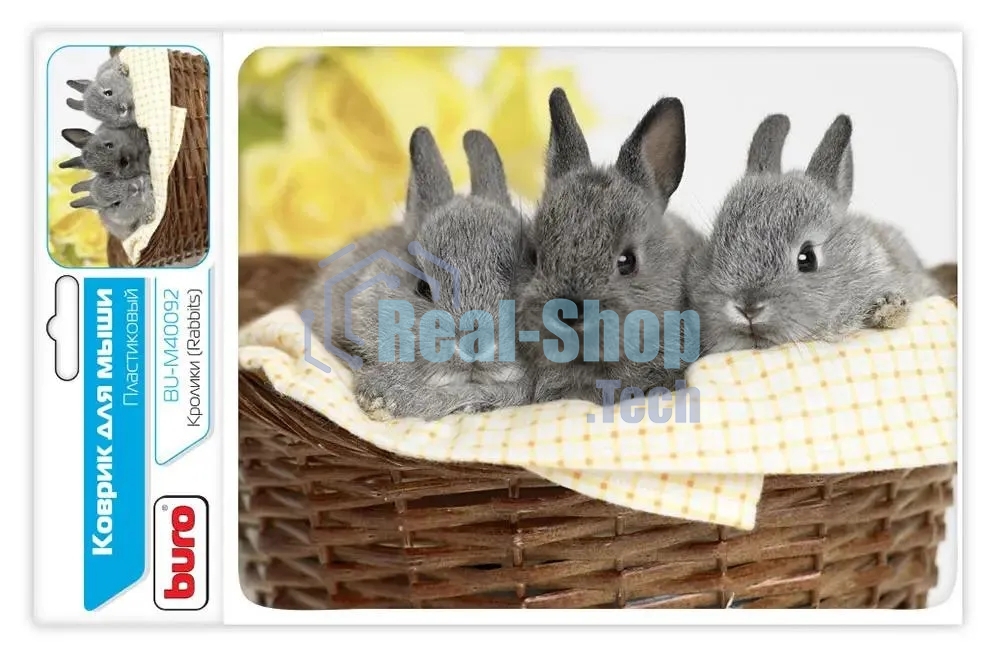Коврик для мыши Buro BU-M40092 рисунок/кролики