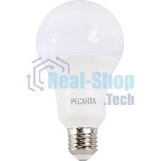 Лампа светодиодная Ресанта LL-R-A80-20W-230-6K-E27 груша