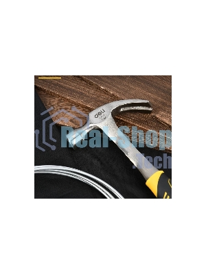 Молоток-гвоздодер Deli DL5072 450 гр, цельнокованный, прорезиненныя рукоять