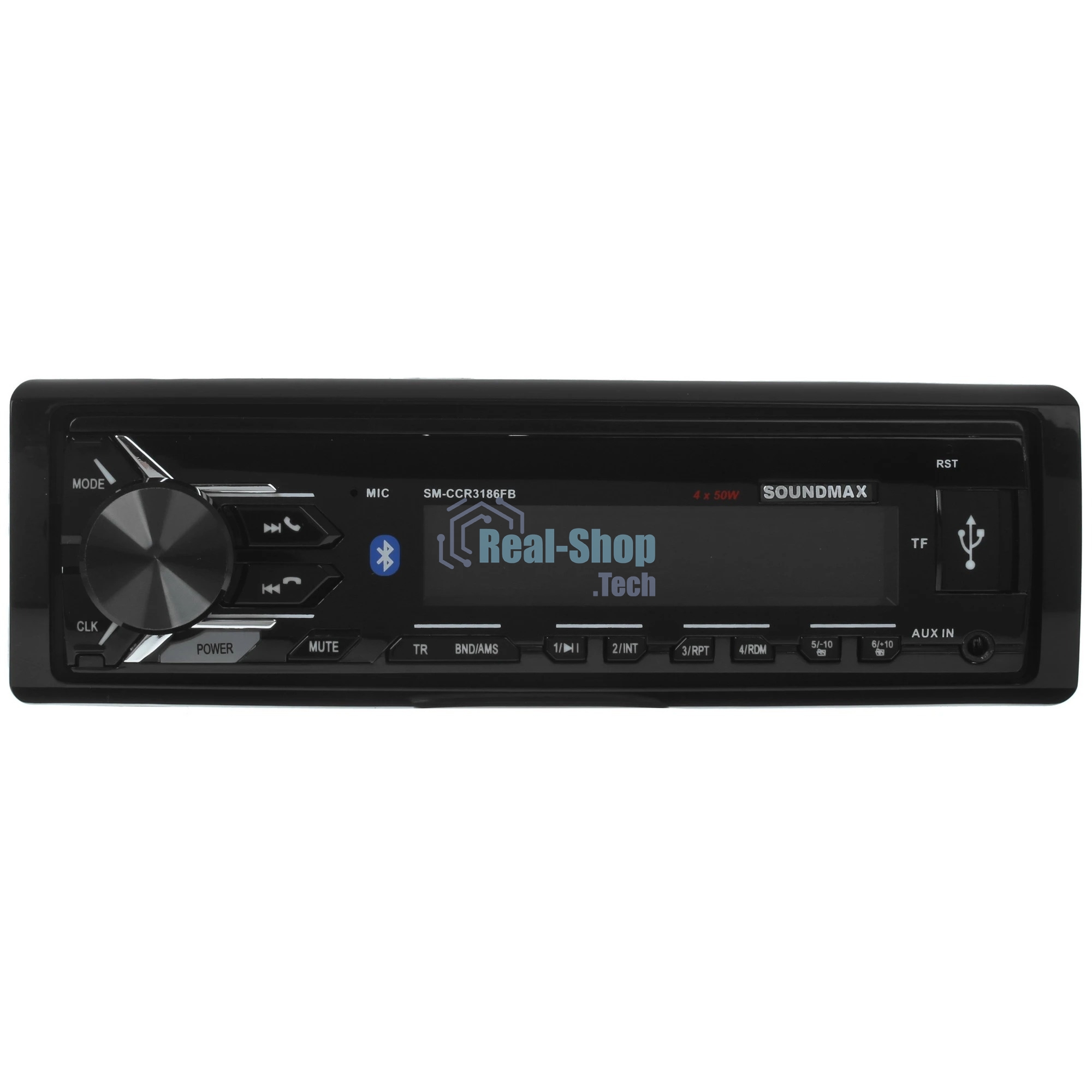 Автомагнитола Soundmax SM-CCR3186, 1 DIN, Bluetooth, USB Type-A, AUX