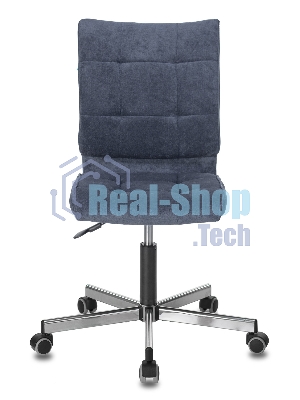 Кресло Бюрократ CH-330M/LT-27 темно-синий, экокожа, 120 кг, механизм качания, без подлокотников