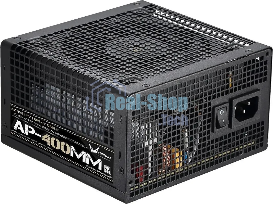Блок питания Aerocool/Formula ATX 400W AP-400ММ 80 PLUS WHITE (20+4pin) APFC 120мм fan 6xSATA RTL