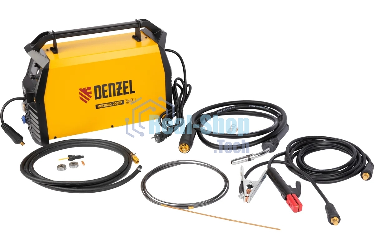 Аппарат инвертор. полуавтомат. сварки Denzel MultiMIG-200DP Synergy Double Pulse, 200 А, ПВ 80%
