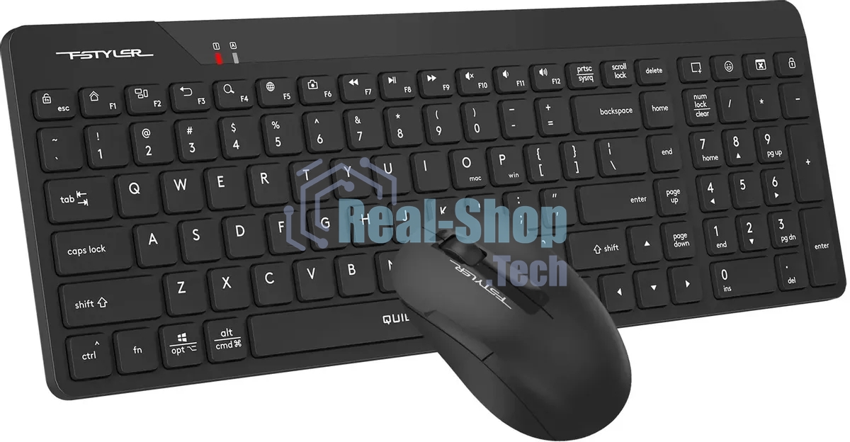 Комплект клавиатура + мышь A4Tech Fstyler FG2300 Air2 клав:черный мышь:черный USB беспроводная slim