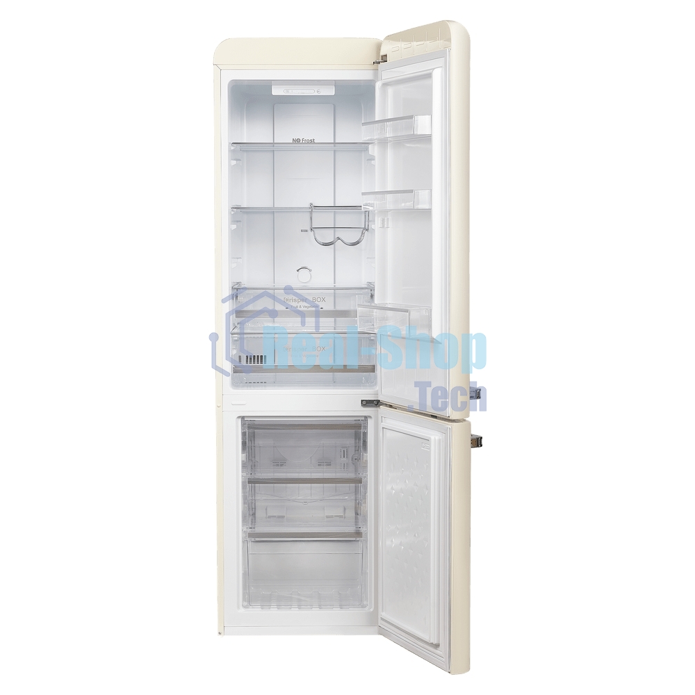 Холодильник Maunfeld MFF186NFRBG бежевый двухкамерный 181/71л морозилка снизу