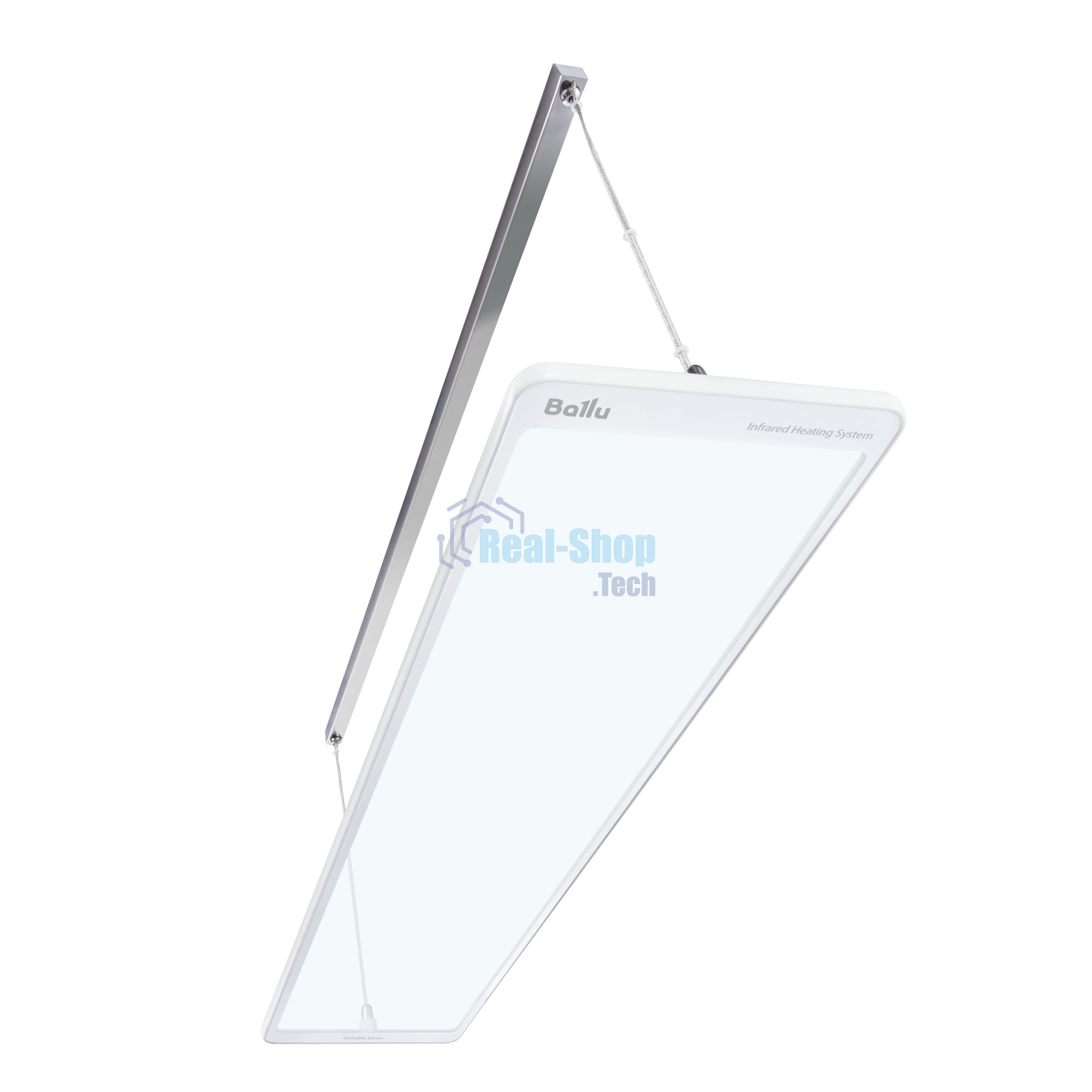 Комплект обогреватель инфракрасный Ballu BIH-GTW-1.3 + BMT-1 белый, 1300 Вт, 26 м2, термостат