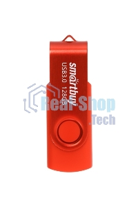 Флешка USB R/W SmartBuy Twist Red (SB128Gb3TWR), 128Gb, USB 3.0, R/W 90/40, красный