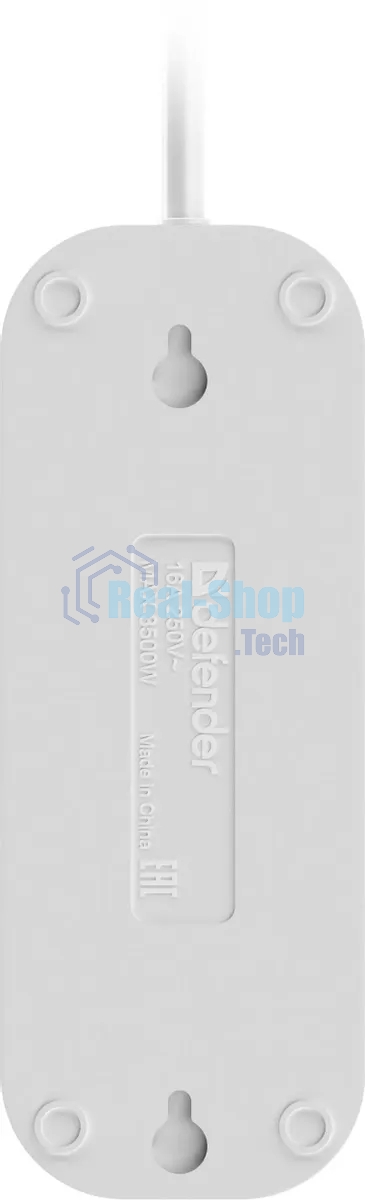 Удлинитель Defender R330 16 А, 3 роз х 2 м, белый