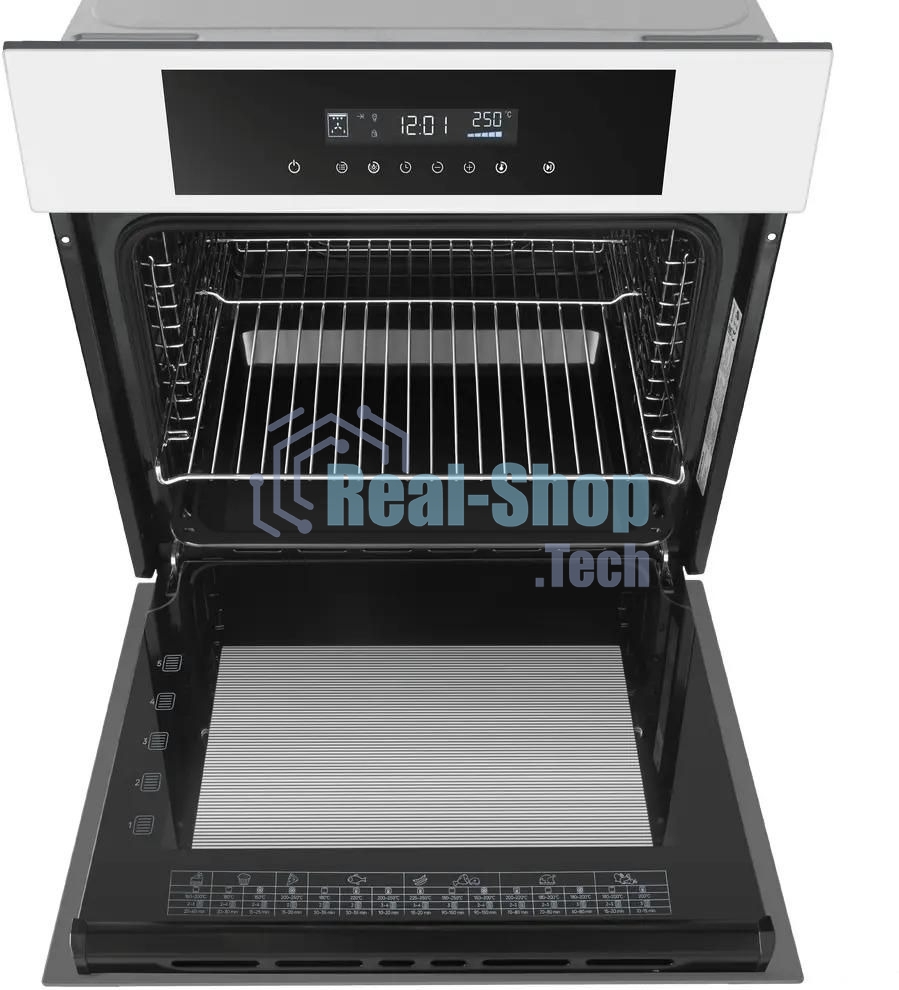 Шкаф духовой электрический Maunfeld AEOD60103W, 60л, дверца с 3 стеклами, белый