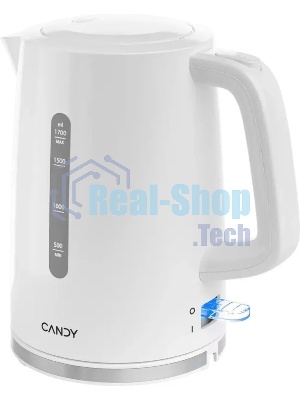 Чайник электрический Candy QA00A1M00RU 1.7л. 2200Вт белый корпус: пластик (CK-100)