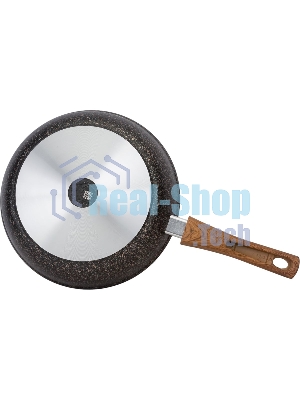 Сковорода Kukmara Granit ultra сго262а, 26 см, съемная ручка, без крышки, серый