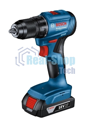 Дрель-шуруповерт аккумуляторная Bosch GSR 185-LI, 18В, 2 АКБ, Кейс